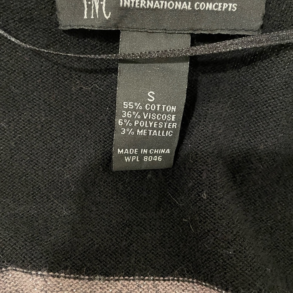 Black/Silver cardigan sweater- perfect for holiday parties!